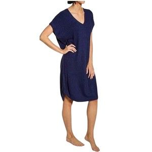 SOFTIES Cozy Cloud Caftan Navy Nightgown Dress Loungewear NEW
